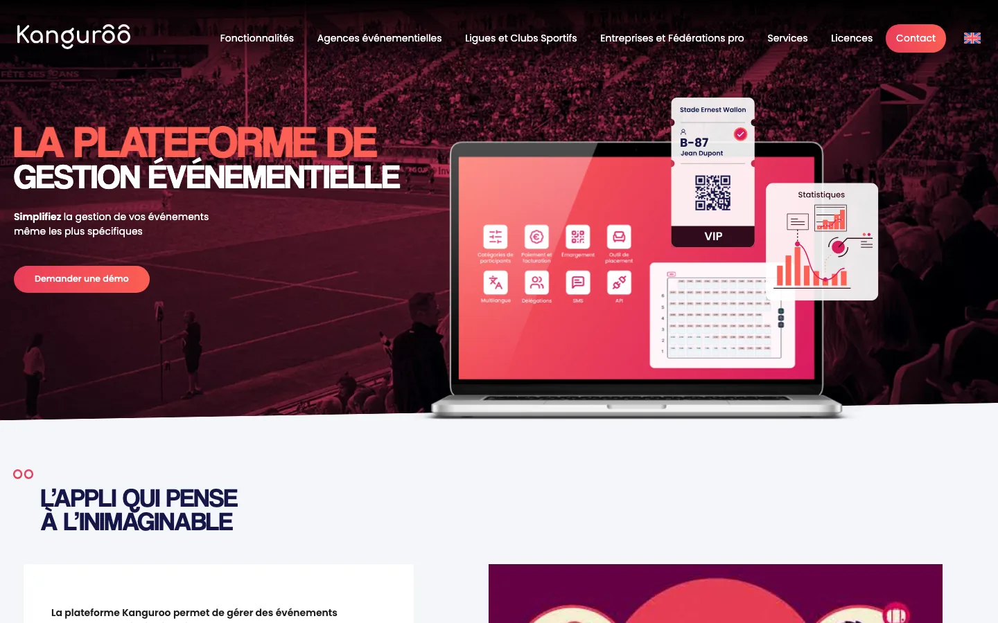 Aperçu du projet Kanguroo Event